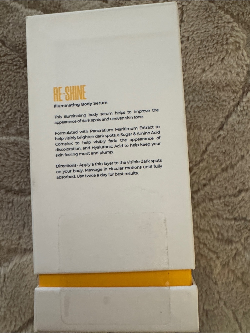 MAËLYS RE-SHINE Illuminating Body Serum - White & Yellow Packaging - Picture 4 of 4